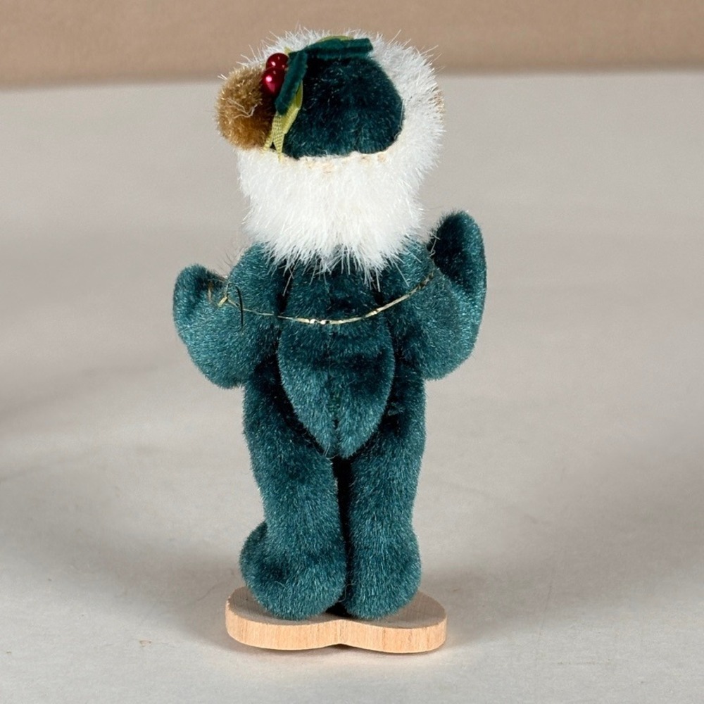 Deb Canham Little Gem Teddy Bear NICHOLAS 1995 Mohair Articulated Xmas Santa - Picture 5 of 10